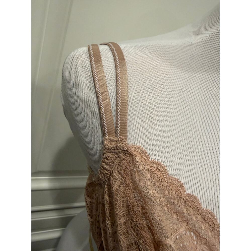 Chantelle 1741 Merci 2 Plunge Unlined Underwire Bra Nude 36D Double Strap - Picture 4 of 8